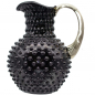 Preview: jug with platinum handle black hobnail