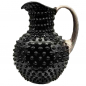 Preview: jug with platinum handle black hobnail