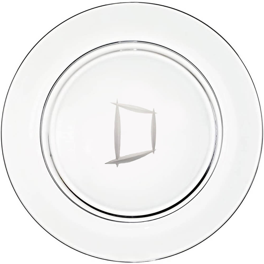 Alphabetum "D"  Crystal Clear Presentation-plate