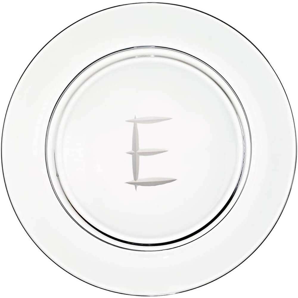 Alphabetum "E"  Crystal Clear Presentation-plate