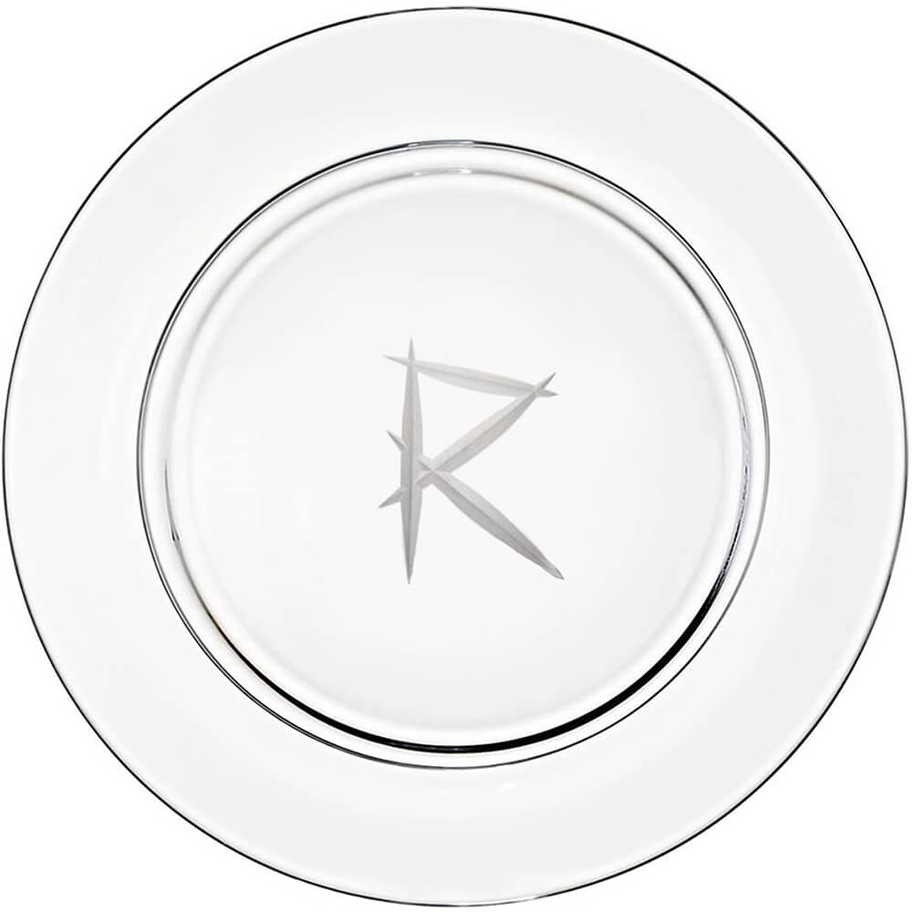 Alphabetum "R"  Crystal Clear Presentation-plate