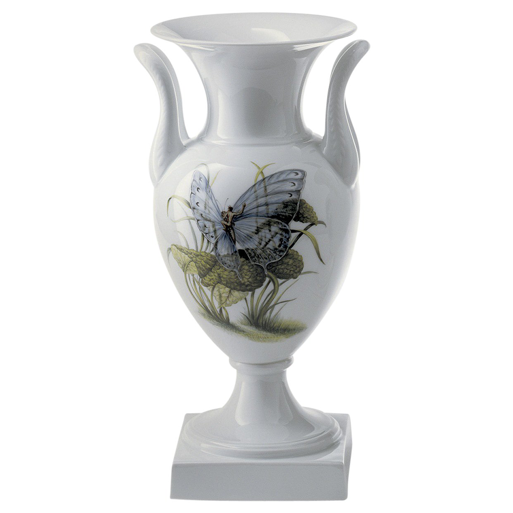 Handle vase ☀ Pan's sunken garden Ludwigsburg Manufactory Porcelain with genuine free hand painting